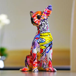 Nuevo Adorno de Chihuahua con Patrón Abstracto Multicolor, Tallado y Moldeado por Inyección, para Sala de Estar y <span class=keywords><strong>TV</strong></span> - Product Image 3