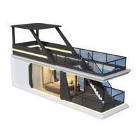 Capsule hôtelière mobile de luxe moderne pour camping et complexe, conception détachable à montage facile, 20ft 40ft