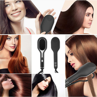 Produits d'usine Styling Peigne Outils 2 En 1 Électrique Cheveux Bigoudi Cheveux Lisseur Brosse Professionnel Fer Plat Cheveux Lisseur