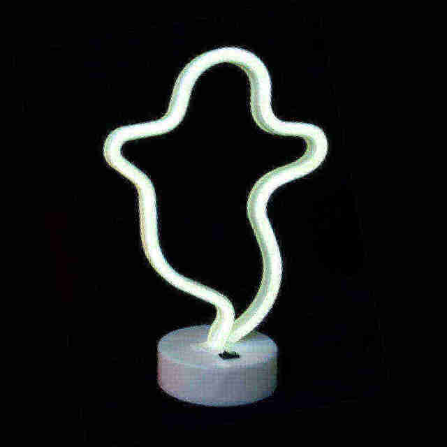 Ghost Halloween LED Neon Night Light USB & Battery Operated Table LED Lights Kids Room Decoration Gift