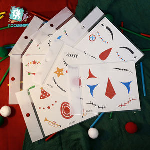 Tatuaggi Temporanei Luccicanti per Viso, Decorazioni Natalizie e di Capodanno, Adesivi Glitterati per Feste di Compleanno per Bambini - Product Image 4