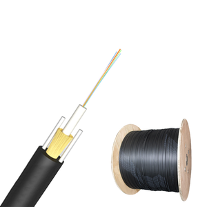 Outdoor Aerial 4 Cores GYFXTY PE Jacket FRP messenger wire Optical Fiber with G652D fiber