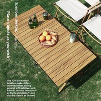 Table pliante rectangulaire portable pour camping en plein air, patio, jardin, pique-nique, chaises, accessoires de balcon