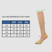 Chaussettes de compression zippées à bout complet Nylon Zipper Toe Wrap Haute élasticité Soulager les varices Bas de pression pour hommes femmes