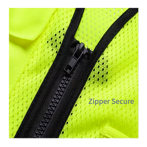 سترة عمل سوداء صفراء برتقالية زرقاء شريط عاكس فضي سترة أمان تكتيكية عالية الجودة عرض 5 مع شعار نمط سترة - Product Image 5