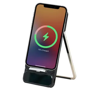 Accessoires de chargeur de téléphone Chargeur sans fil 2-en-1 avec lampe de poche LED et réveil Chargeur sans fil multifonction