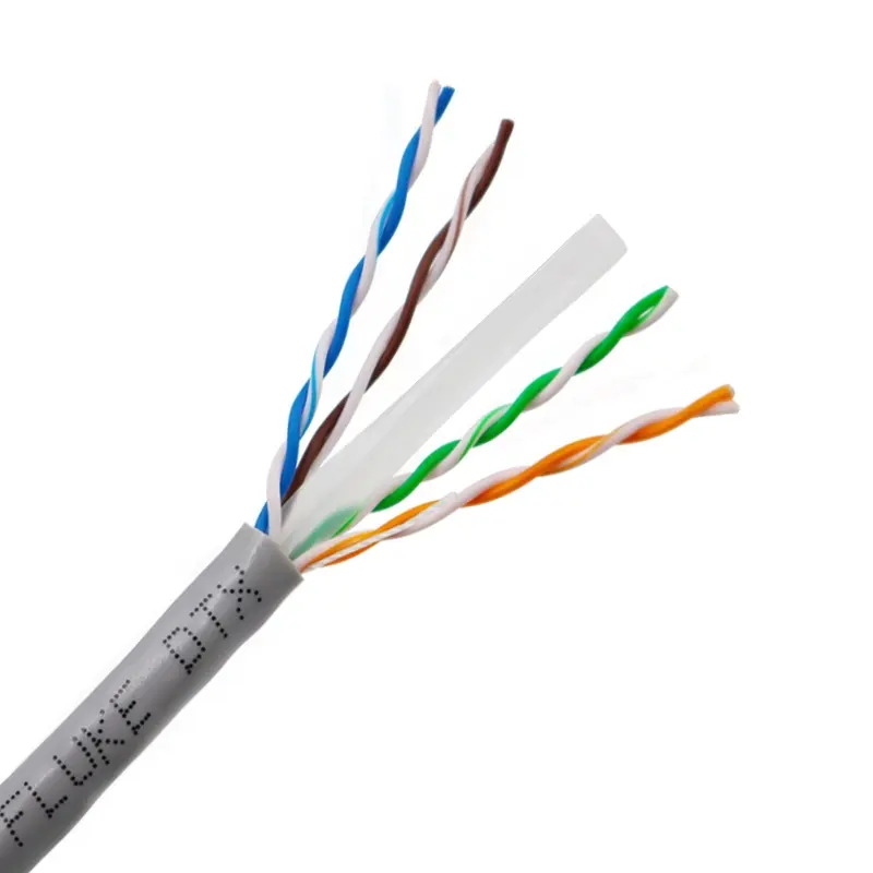 Cabo de rede para interior de vendas, preço OEM, certificação CMP/CMR, cabo de rede Cat6 UTP de 0,5 mm 300m, alaranjado, AWG 305m