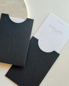 Tarjeta <span class=keywords><strong>de</strong></span> invitación <span class=keywords><strong>de</strong></span> boda personalizada, sobre <span class=keywords><strong>de</strong></span> bolsillo ambiental, funda <span class=keywords><strong>de</strong></span> sobre <span class=keywords><strong>de</strong></span> papel en relieve Z151 - Product Image 4