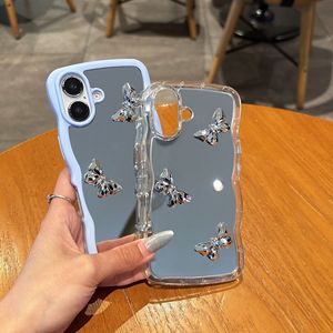 Specchio d'onda farfalla <span class=keywords><strong>custodia</strong></span> protettiva per telefono di lusso per <span class=keywords><strong>Apple</strong></span> per <span class=keywords><strong>iPhone</strong></span> <span class=keywords><strong>11</strong></span> 14pro 12 16promax & 16pro - Product Image 1
