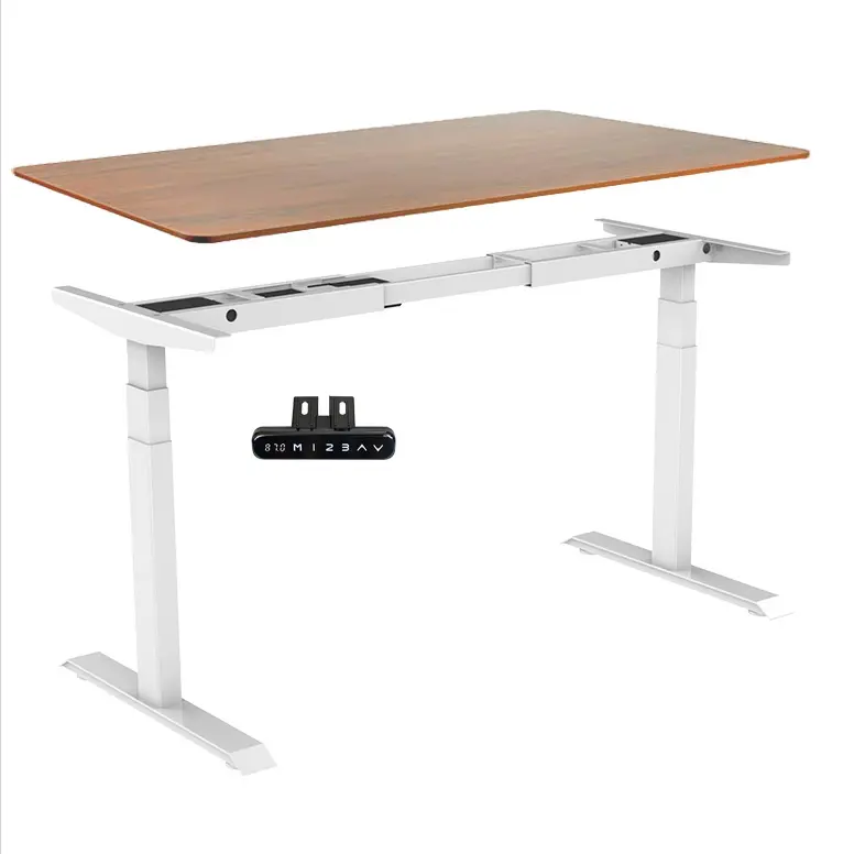 Eco Elektrische In Hoogte Verstelbare Metalen Tafel Dual Motor Staande Bureaus Frame 3 Fasen Smart Gaming Bureau Ergonomisch Thuiskantoor Gebruik