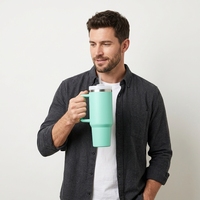 Gourde isotherme en acier inoxydable de 40 oz pour l'extérieur, grande capacité, isolation thermique de 6 à 12 heures, idéale pour la rentrée scolaire
