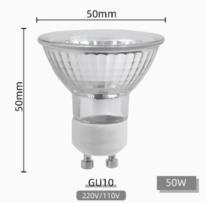 Lampes halogènes <span class=keywords><strong>GU10</strong></span>, éclairage intérieur, ampoule halogène 220-240V, lampe chauffante infrarouge, verre aluminium, <span class=keywords><strong>GU10</strong></span> GZ10, éclairage 2800 <span class=keywords><strong>3200k</strong></span> - Product Image 5