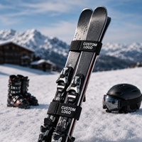 Sangles de ski alpin nordique personnalisées avec logo imprimé, attaches de ski alpin, bande de fixation pour ski et snowboard