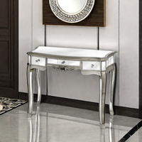 Table console en argent vénitien avec pieds en verre antique pour meubles de maison dans les appartements