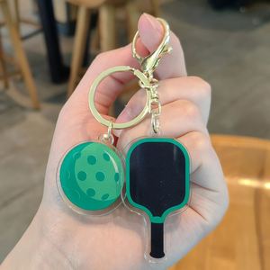 Porte-clés pendentif mini pickleball créatif et durable, en PE, avec logo personnalisé, design décoratif culturel à 40 trous - Product Image 5