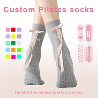 Chaussettes de sport respirantes à adhérence, personnalisables (design et taille), idéales pour le Pilates et la gym – Meilleures ventes