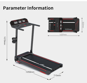 Caminadora Eléctrica Plegable Portátil con Pantalla LED, Máquina de Gimnasio en Casa para Caminar, Correr y Hacer Ejercicio, Programa de Ejercicio, 0.88HP DC - Product Image 2