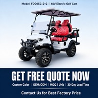 Voiturette de golf électrique avec moteur AC 4,0 kW, 4 places (2+2), suspension MacPherson, roues en alliage tout-terrain, double frein hydraulique, couleur blanche personnalisée