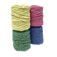 Vadrouille en coton recyclé torsadé 0.6s/4 plis 6 plis Prix d'usine Matière première multiplis colorée Fil mélangé Coton mélangé