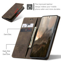Étui de téléphone portable CaseMe en cuir PU de luxe, rabat magnétique antichoc pour OnePlus 15/13/12/11/8/8T/7/7T, avec fente pour cartes