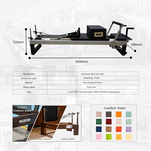 Equipo Profesional de Pilates Reformer Ajustable de Aluminio con Diseño Ecológico y Duradero para Estudios de <span class=keywords><strong>Yoga</strong></span> y Gimnasios - Product Image 1