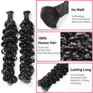 Cabello Virgen Crudo Camboyano a Granel, Ondulado Italiano, Cabello Ondulado al Agua para <span class=keywords><strong>Trenzas</strong></span> Boho, Extensiones <span class=keywords><strong>de</strong></span> Cabello Humano a Granel - Product Image 2