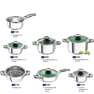 Camping/viajes/uso en el hogar de acero inoxidable 12PCS ollas y sartenes utensilios de cocina conjunto - Product Image 2