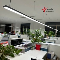 Éclairage linéaire LED à connexion rapide pour bureaux, en aluminium, éclairage commercial, garantie 5 ans, IP20, dimmable, température de couleur 3500K-6000K, 120