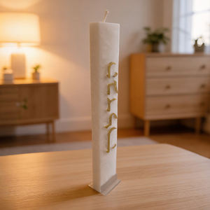 Grosir buatan tangan tahan lama 2 sumbu multiwarna kepingan salju gratibel lilin warna es havdalam aktivitas - Product Image 3