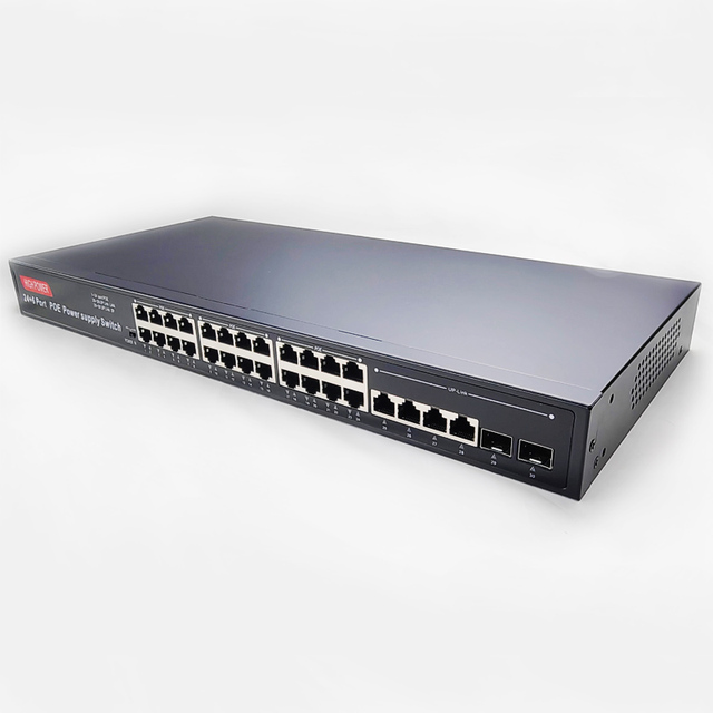 24 Port Security Poe Switch with 2 SFP Port 4 TP Uplink Poe Switch Gigabit