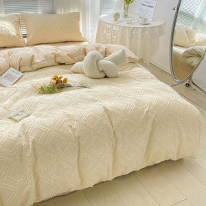 Set tempat tidur kustom mewah Set tempat tidur putih Queen Space King Set seprai tempat tidur lembut - Product Image 4