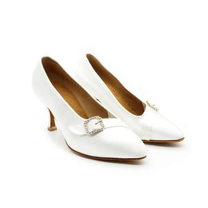 Bd chaussures de danse mode latine dames chaussures de danse de salon à la main de haute qualité blanc Satin Standard chaussures de danse pour les femmes 1304 - Product Image 2