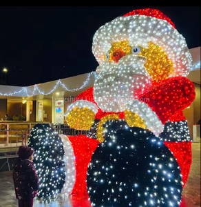 Décoration de Noël extérieure LED 3D géante en forme de bonhomme de neige IP65 pour affichage commercial de rue, motif Père Noël - Product Image 4