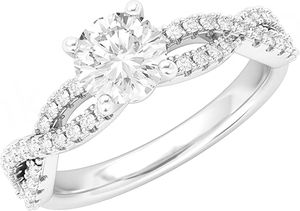 Anillo de Plata de Ley 925 con Moissanita de Corte Redondo Vintage, Engaste de Puntas y Certificación NGGC - Product Image 5