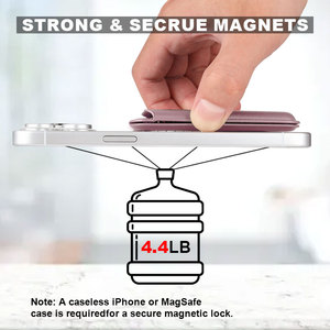 Индивидуальные дамы Магнитный Pu кожаный бумажник минималистский зажим для карт для iphone 12/13/14/15/16 - Product Image 4