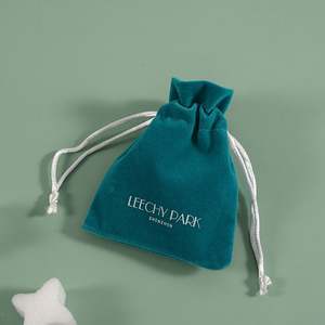 PerfectUSM Screen Printed Customized Logo Drawstring Velvet <b>Candle</b> Storage Bags Recyclable Gift Packaging for Christmas Gift - Product Image 5