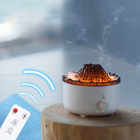Humidificateur ultrasonique haut de gamme à effet flamme volcanique, diffuseur d'arômes 560 ml avec télécommande et anneau de brume méduse, le plus vendu