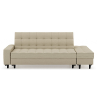 Canapé d'angle moderne en tissu convertible et extensible petit canapé-lit en bois pour le salon pour villa