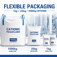 Polyacrylamide Cationique (CPAM) Agent de Déshydratation des Boues Pureté 99% pH 5.0-7.0 pour le Traitement par Floculation des Eaux Usées de Teinture