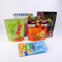 Sachet refermable personnalisé avec logo, petit format, en plastique et aluminium, avec fermeture éclair, pour emballage alimentaire