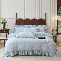 Nouvelle Housse de Couette en Velours Polyester Épais et Sculpté, Ensemble Quatre Pièces pour Usage Domestique et Hôtelier