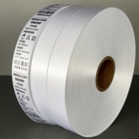 Ruban en satin polyester lavable, ruban blanc pour impression de logo