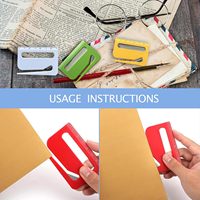 Ouvre-lettre personnalisé avec logo, couteau à papier manuel portable en plastique pour le bureau, idéal pour les enveloppes, les colis et le courrier – Cadeau promotionnel