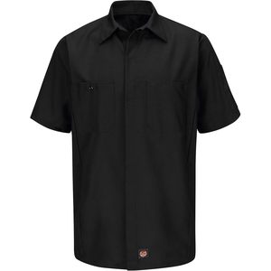เสื้อเชิ้ตทำงานแขนสั้นผ้าริปสตอปทรงคอกลมสำหรับผู้ชาย รุ่น SY20 ของ Custom VF Imagewear - Product Image 2