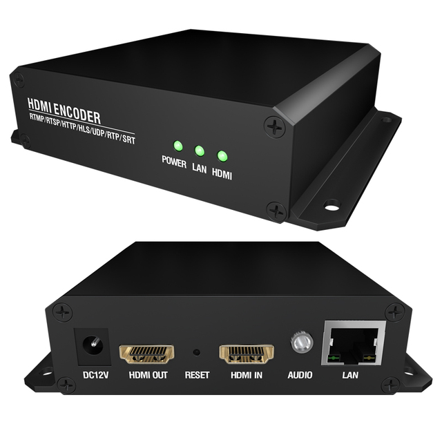 One Channel HD Input HD Loopout 4K Live Video Capture SRT RTMP Encoder H.265/H264 Multi-bitrate Streaming for YouTube/Facebook
