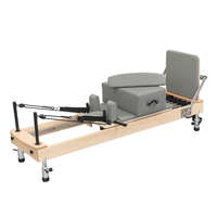Lit de Pilates Reformer en chêne, pliable et réglable, pour la gym et le fitness, vente en gros, usine OEM