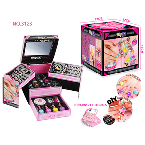 Kit <span class=keywords><strong>de</strong></span> <span class=keywords><strong>Maquillaje</strong></span> Seguro <span class=keywords><strong>para</strong></span> Niños con Esmalte <span class=keywords><strong>de</strong></span> Uñas y Joyería, Caja <span class=keywords><strong>de</strong></span> 3 Niveles <span class=keywords><strong>para</strong></span> Comercio Electrónico Transfronterizo, Estándar UE y EE. UU. - Product Image 2