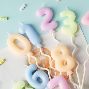 Palloncino per Feste in Offerta Speciale a Forma di Numeri 0-9 Candele di Buon Compleanno per Torta per Bambini - Product Image 2