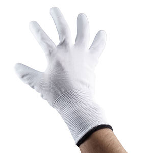 Beyaz PU eldiven XL boyutu yağ geçirmez kaymaz inşaat iş eldivenleri naylon kaplı koruyucu eldiven inşaat gıda endüstrileri - Product Image 6