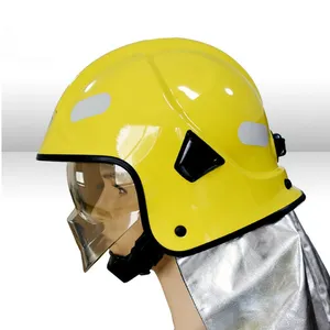 Commercio all'ingrosso della fabbrica di protezione della testa del lavoratore elmetto di salvataggio del fuoco casco casco di sicurezza con visiera